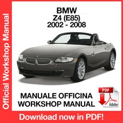 WORKSHOP MANUAL SERVICE REPAIR BMW Z4 E85 (2002-2008) (EN)