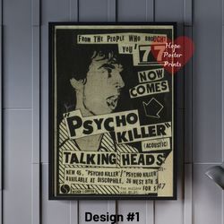 talking heads canvas, talking heads same as it ever was album canvas, talking heads print, talking heads decor, talking