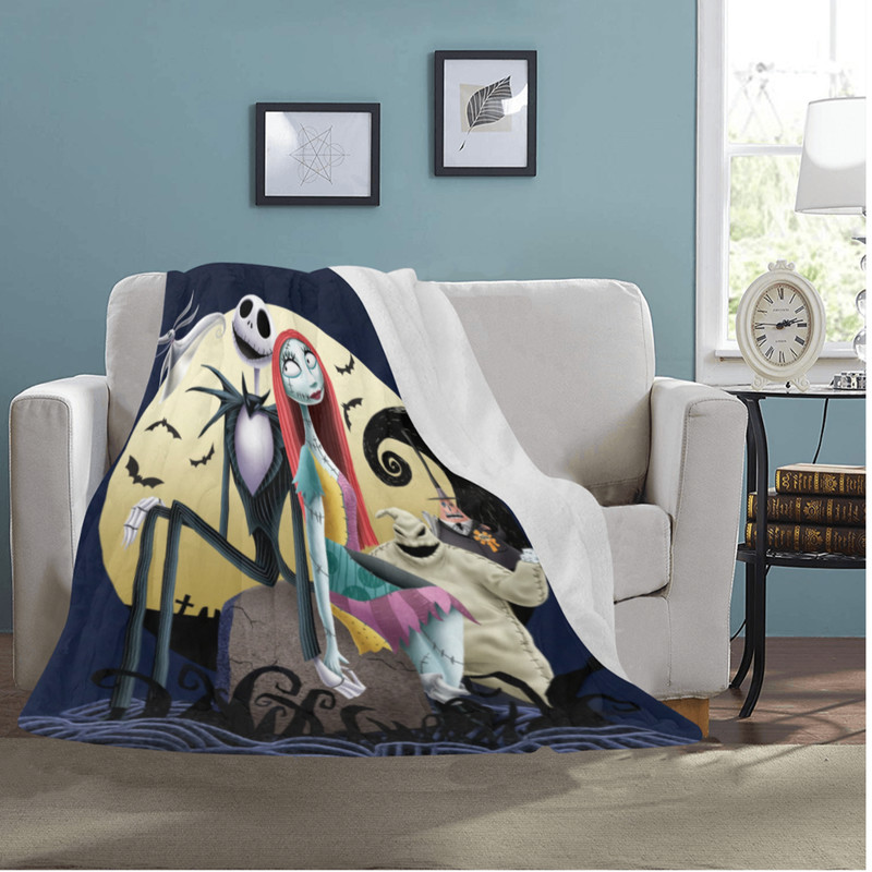 Nightmare before Christmas Blanket Lightweight Soft Microfiber Fleece.png