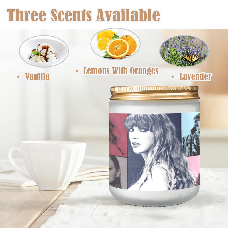 Taylor Swift Eras Tour Candle, Soy Wax, Scented, Frosted Glass Candle Cup - Large Size.jpg