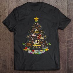 merry and bright wolf christmas tree tee shirt