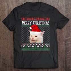 merry christmas smudge cat santa hat shirt