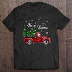 merry christmas snoopy riding red car with christmas tree tee t-shirt