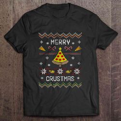 merry crustmas – pizza lover tee shirt