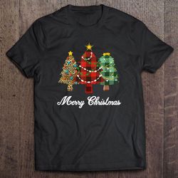 merry christmas leopard plaid guitar santa hat reindeer elf shirt