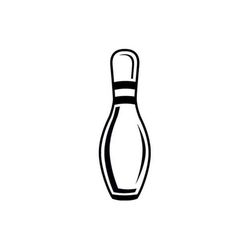 bowling pin vector .eps, .dxf, svg, & a .png vinyl cutter ready, alley, bowling ball, pins, t-shirt, cnc clipart graphic 0379