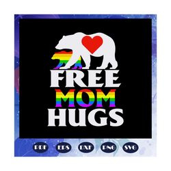 free mom hugs, bear svg, rainbow svg, leseither way, lesbian gift, lgbt shirt, lgbt pride, gay pride svg, lesbian gifts,