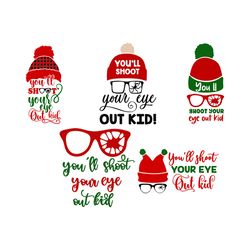 You'll Shoot Out Kid Bundle Christmas Svg, Ornament SVG, Christmas Ornament Svg, Merry Christmas Svg Digital Download