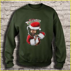 merry thizzmas ugly christmas sweater v-neck t-shirt