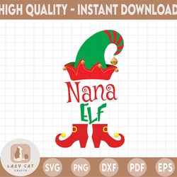 nana elf svg, christmas svg, elf family design svg, daddy christmas svgdesign, merry christmas svg, funny christmas svg,