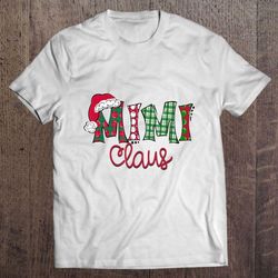 mimi claus santa hat christmas tshirt