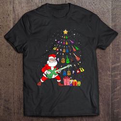 santa playing guitar guitar christmas tree gift top