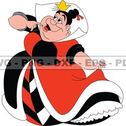 king of hearts svg, queen of hearts png, red queen svg, cartoon customs svg, eps, png, dxf 70