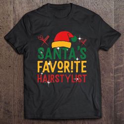 Santas Favorite HairStylist Christmas V-Neck T-Shirt
