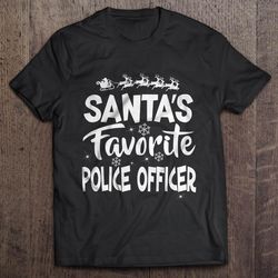 santas favorite police officer christmas sweater t-shirt