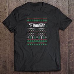 ok boomer gen z millennials christmas tshirt