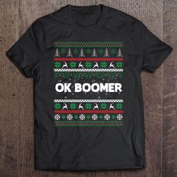 ok boomer gen z millennials christmas2 tshirt
