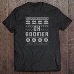 ok boomer gen z millennials snowflakes christmas tshirt