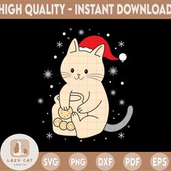Christmas tree kawaii clipart Cute, cat digital clip art, Funny cats, Merry Christmas SVG, Funny Christmas SVG, Svg File