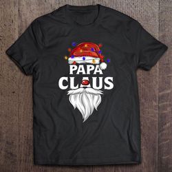papa claus santa claus christmas lights gift top