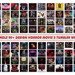bundle 90 design horror movie 2 tumbler wrap, tumbler bundle design, sublimation tumbler bundle, 20oz skinny tumbler 02