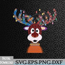 reindeer christmas svg, christmas lights , peeping reindeer svg, merry christmas svg, christmas family
