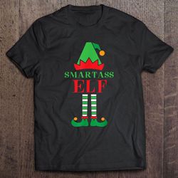 smartass elf christmas tshirt