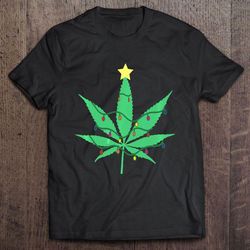 pot leaf marijuana christmas gift top