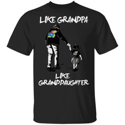 kansas jayhawks like grandpa like granddaughter tshirt