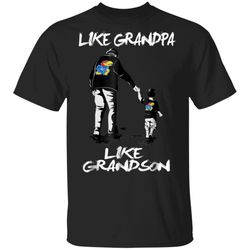 kansas jayhawks like grandpa like grandson tshirt  apparel