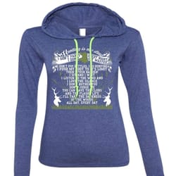 hunting is my drug t shirt, being a hunter t shirt (anvil ladies ringspun hooded)