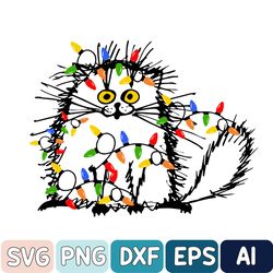 Funny Cat Svg, Black Cat Christmas Svg, Funny Christmas Cat Svg, Christmas Cat Svg, Digital Instant Download
