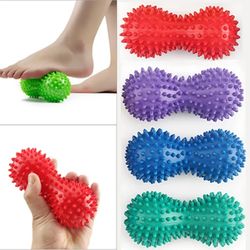 foot massage roller peanut double lacrosse spiky ball myofascial balls for plantar fasciitis mobility back foot arch pai
