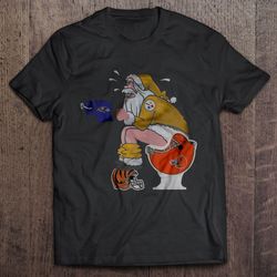 santa make shit football funny christmas sweater tee shirt