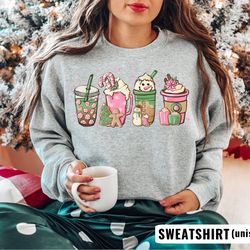 tis the season christmas sweatshirt, christmas coffee shirt, funny christmas crewneck festive holiday tshirt retro chris