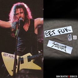 James Hetfield EET FUK guitar stickers Wellard Stiffy Boyz ESP MX-220
