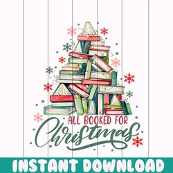all booked for christmas cute bookworm png download