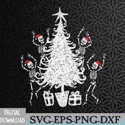 dancing christmas skeletons funny spooky christmas graphic svg, eps, png, dxf, digital download