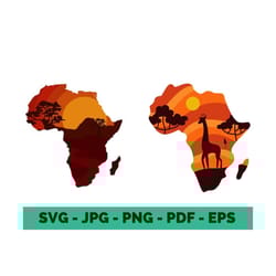map of africa clipart africa shape svg files africa map svg vector silhouette clip art cricut animals svg