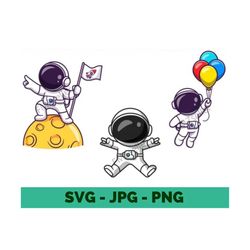 cute astronaut svg space astronaut png jpg universe spaceman cut file bundle