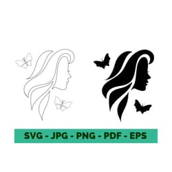 woman silhouette woman svg female svg woman cricut file