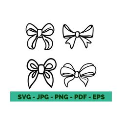 bows clipart bows svg bows bundle ribbon clipart bow vector bow cut files for silhouette cricut file