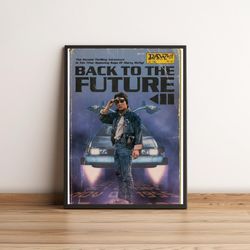 back to the future poster, back to the future wall art, wall decor, art print, martin mcfly poster, movie poster, retro