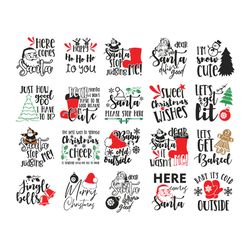 santa bundle christmas svg, ornament svg, christmas ornament svg, merry christmas svg digital download