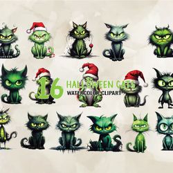 16 halloween cats, halloween svg, cute halloween, halloween, halloween png 36