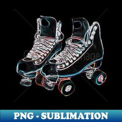 roller skater roller skating roller rink vintage retro lace up skates - exclusive sublimation digital file - add a festive touch to every day