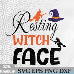 resting witch face funny halloween costume gift svg, png, eps, dxf, digital, dowload file, cutfile