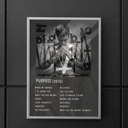 justin bieber justin bieber poster justin bieber album poster purpose album poster wall art.jpg