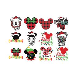 Mickey Face Bundle Christmas Svg, Ornament SVG, Christmas Ornament Svg, Merry Christmas Svg Digital Download