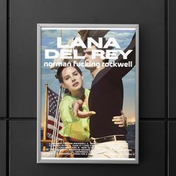 Lana Del Rey  Lana Del Rey Poster  Lana Del Rey Album Poster  Norman fucking ruckwell Album Poster  Wall Art.jpg